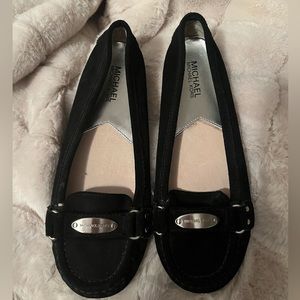 Michael Kors suede black loafers size 8